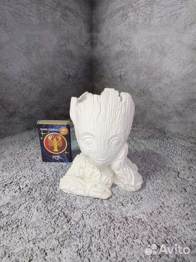 Кашпо, гипсовый декор, подсвечники