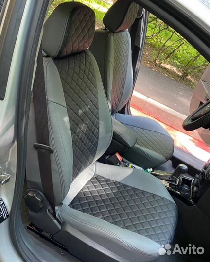 Чехлы экокожа ромб Renault Duster от Автопилот