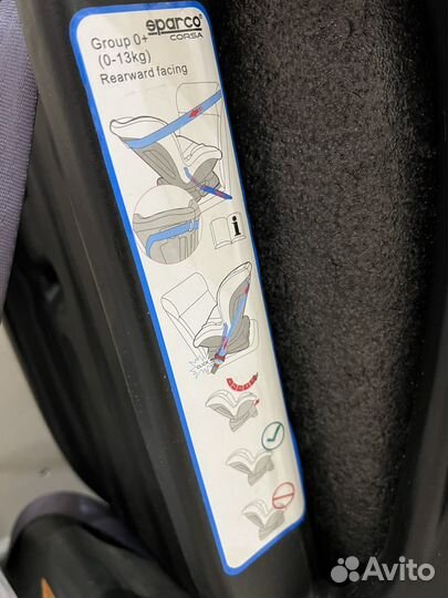 Детское автокресло sparco 0-18 кг