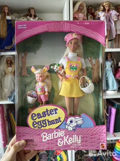 Кукла Барби 90 х Barbie and Kelly easter egg hunt