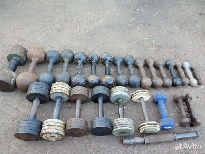 Гантели литые и разборные от 0.5кг до 12кг
