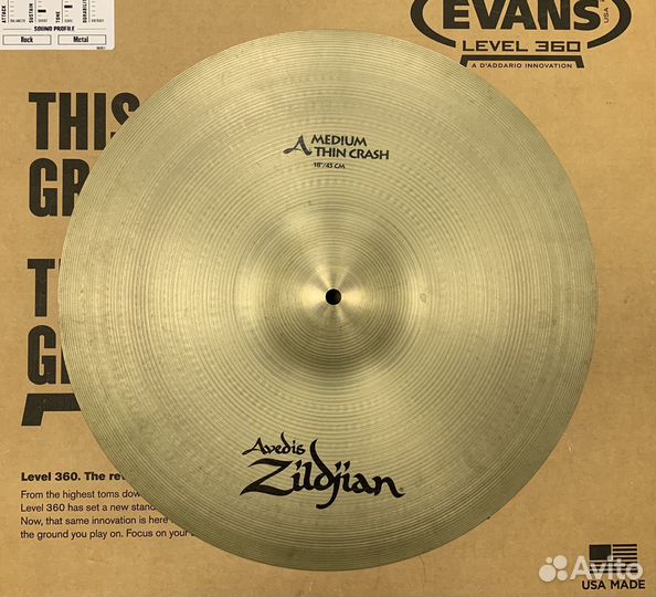 Zildjian 18 A madium thin и 17 fast crash