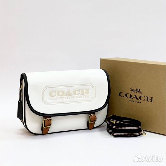 Сумка coach натуральная кожа