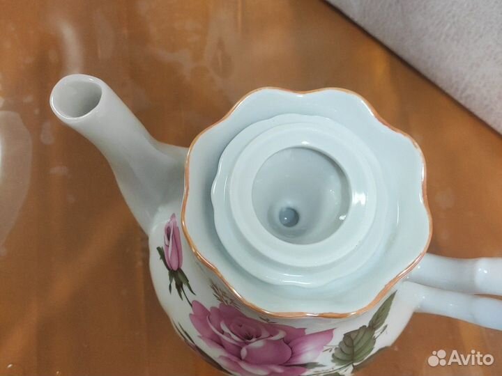 Чайник заварочный фарфоровый розы СССР