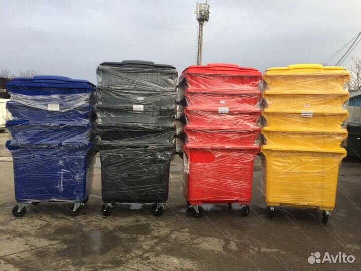 Бак пластиковый мусорный 1100л PC-2159