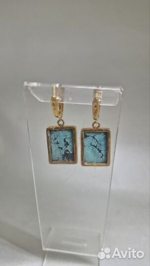 Серьги с бирюзой