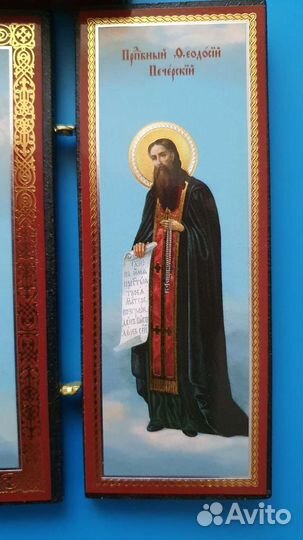 Печерская Богоматерь деревянный складень