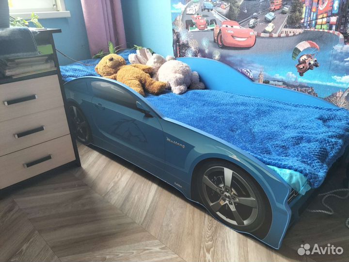 Детская кроватка машинка бу, размер 160*70, торг
