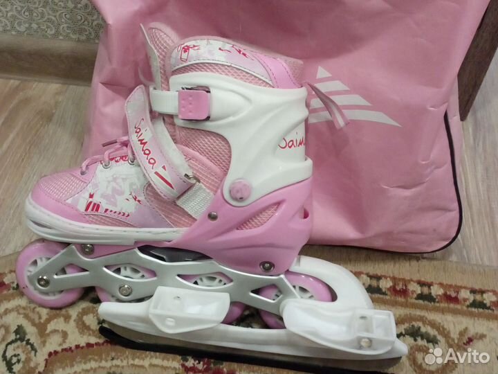 Коньки ролики 2 в 1 раздвижные