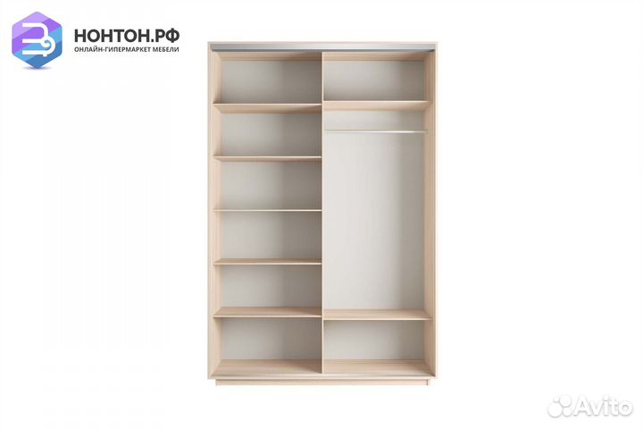 Шкаф-купе 2-х дверный Нонтон фото №1018 / дуб моло