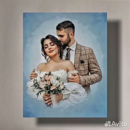 Портрет по фото/Печать на холсте/Дрим-Арт, Шаржи