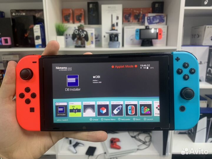 Прошитый Nintendo Switch 1 rev + 64 GB