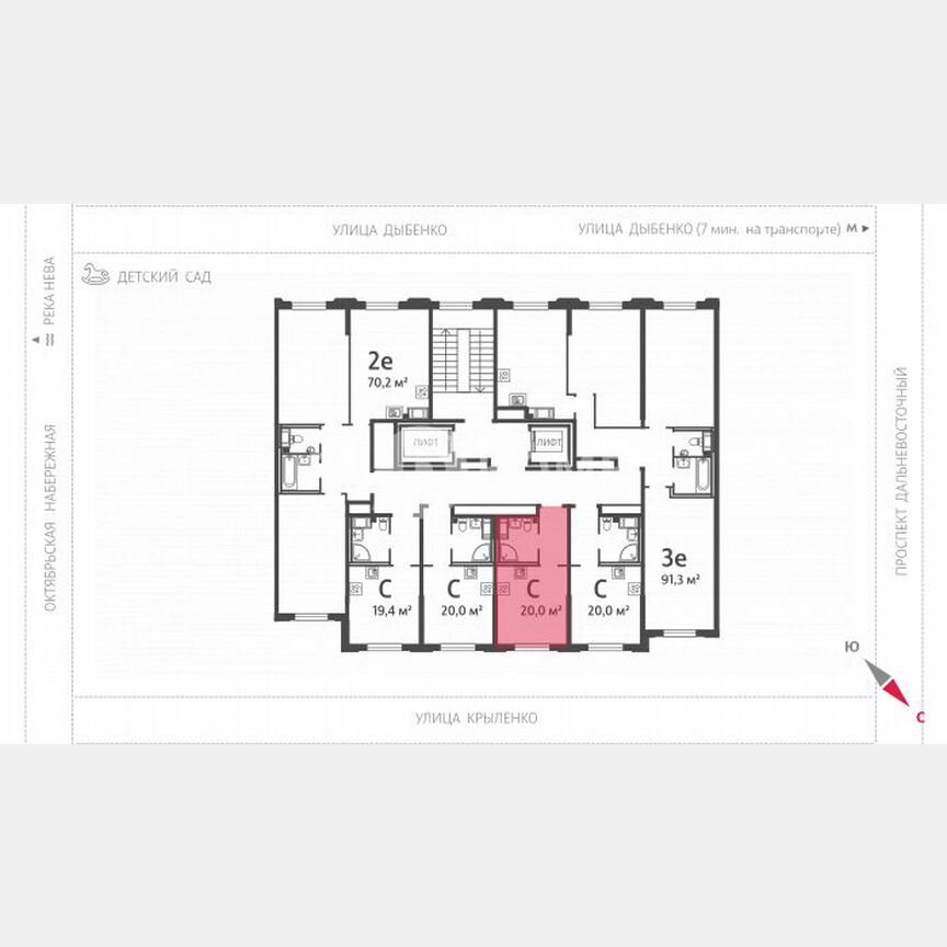 Квартира-студия, 20 м², 4/15 эт.