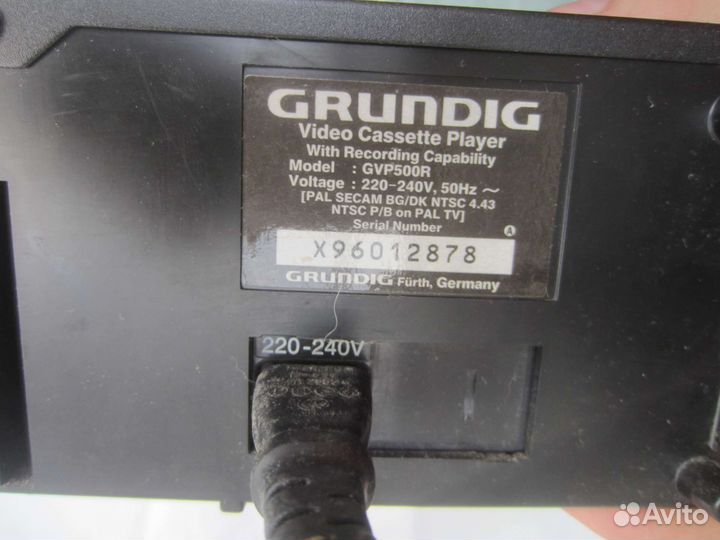 Видеомагнитофон grinding gvp500r