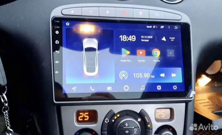 Магнитола 8 ядер Sim Peugeot 308 408