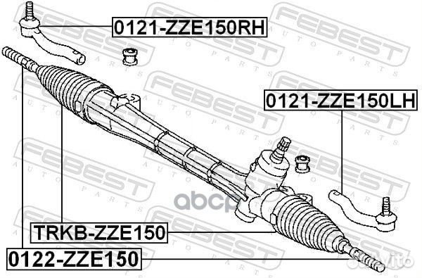 Наконечник рулевой правый toyota corolla E15 01