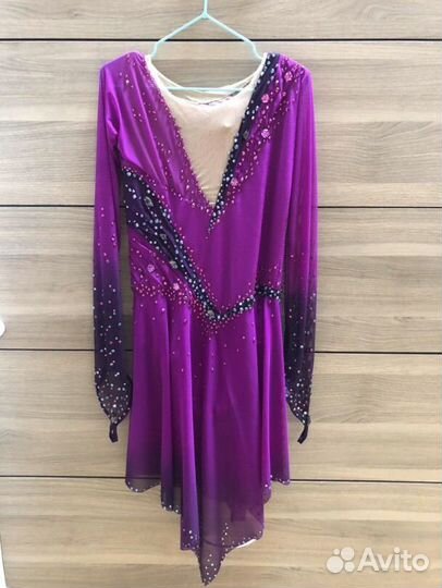 Платье для выступлений фигурное катание 140см