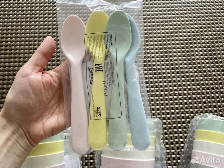 Детская посуда стаканы ложки Икеа IKEA пластик
