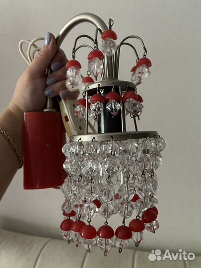 Настенный светильник бра СССР хрустальный