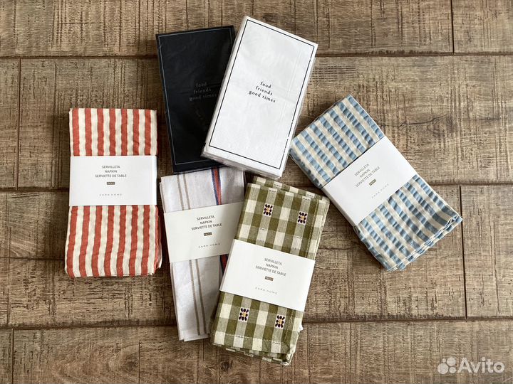 Полотенца кухонные zara home/салфетки hm
