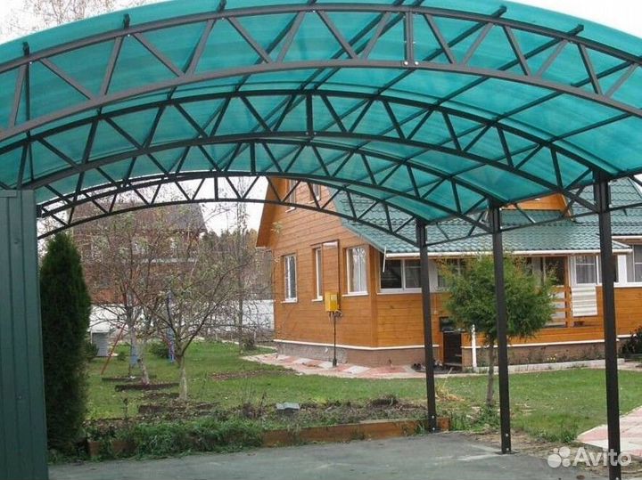 Навес для авто под ключ