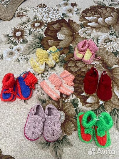 Пинетки тапочки вязаные