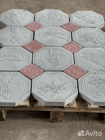 Плитка, брусчатка, водосток, бордюр