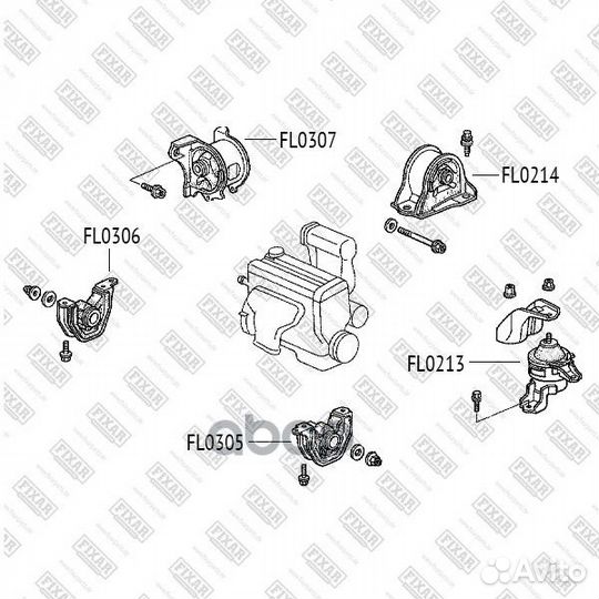 Опора двигателя правая FL0307 fixar