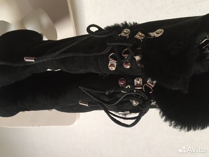 Зимние женские сапоги 38 натуральная замша