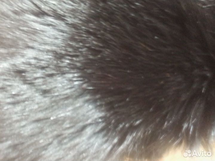 Меховой воротник песец черный