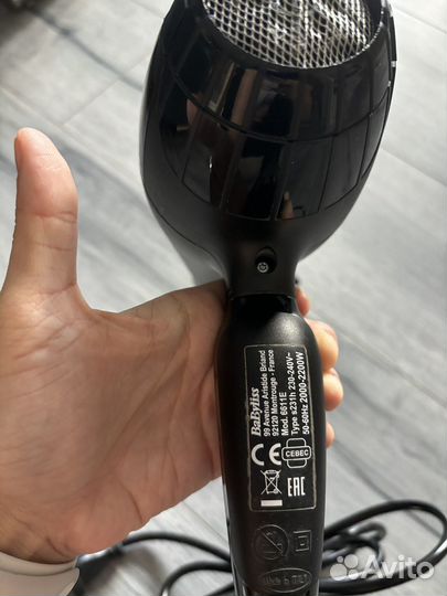 Фен для волос babyliss 2200 w lonic