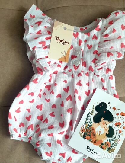 Ромпер боди для девочки 74 размер