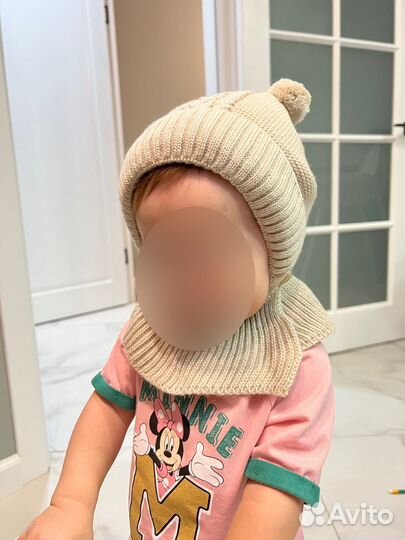 Шапка-шлем детская зимняя 42-44