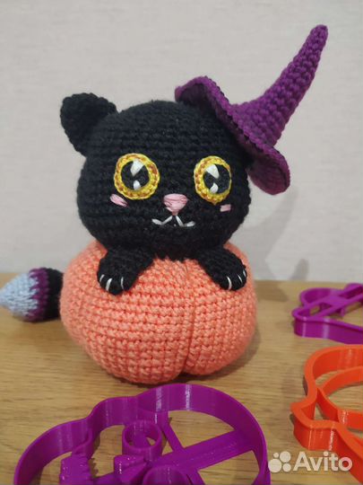 Игрушка на Хеллоуин, Кот, Тыква