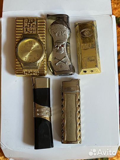 Зажигалки часы слиток череп