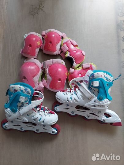 Роликовые коньки раздвижные для девочки