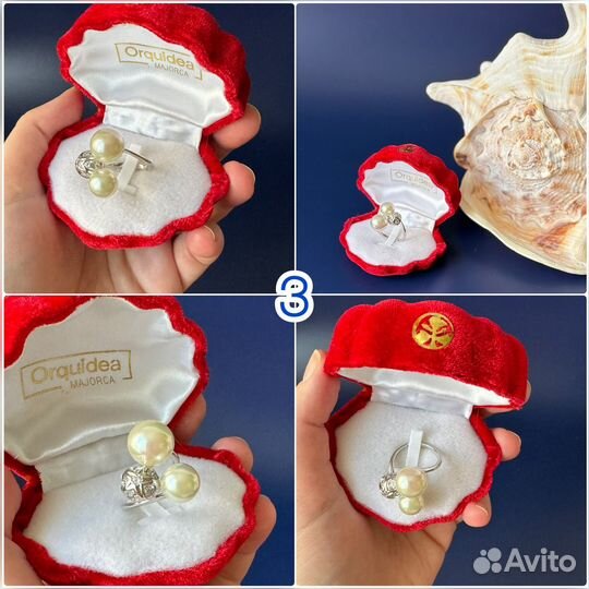 Majorika жемчуг серьги кольцо колье кулон оригинал