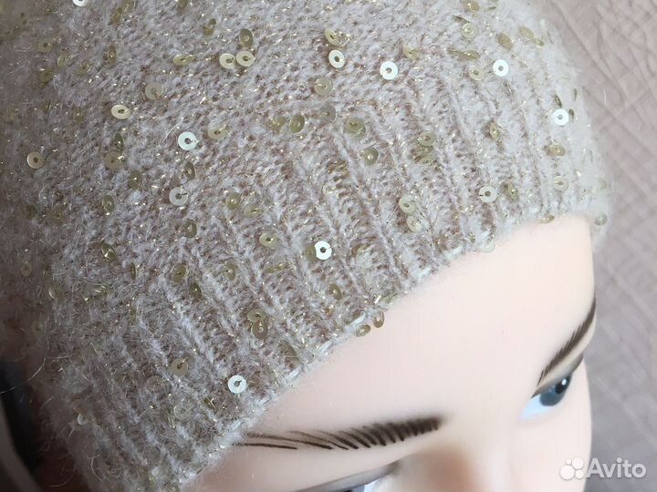 Шапка, шарф,мех,комплект