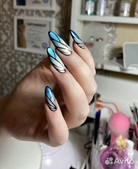 Маникюр наращивание экстра крейзи crazy