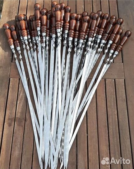 Шампуры с деревянной ручкой