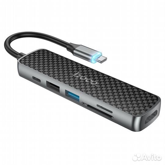 Хаб Носо HB24 (Type-C на hdmi/USB3.0/USB/SD/TF/PD)