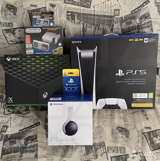 Комплект игровых консолей PS5 DE и xbox Series X