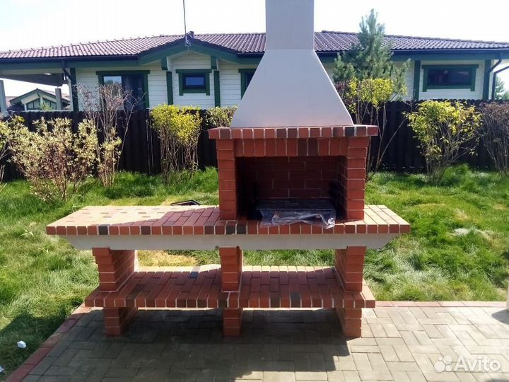 Мангальный комплекс из кирпича Барбекю