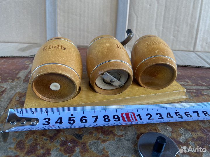 Набор для специй СССР дерево