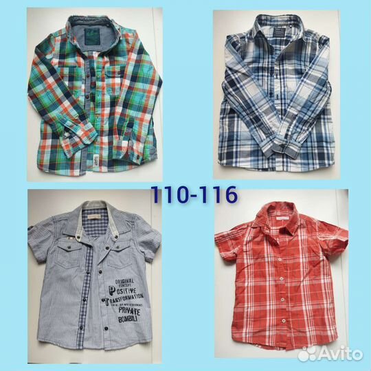 Рубашки,джинсы на мальчика 110-116