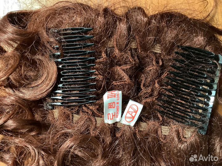 Волосы накладные шиньон искусственные