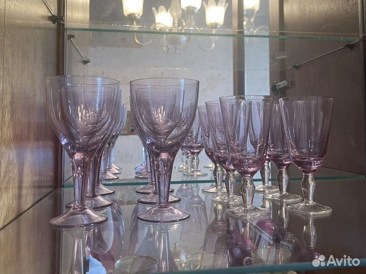 Наборы стеклянных рюмок и фужеров