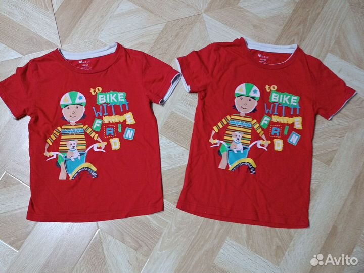 Футболки для двойни р. 122