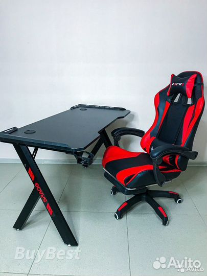 Стол игровой / геймерский стол с RGB подсветкой