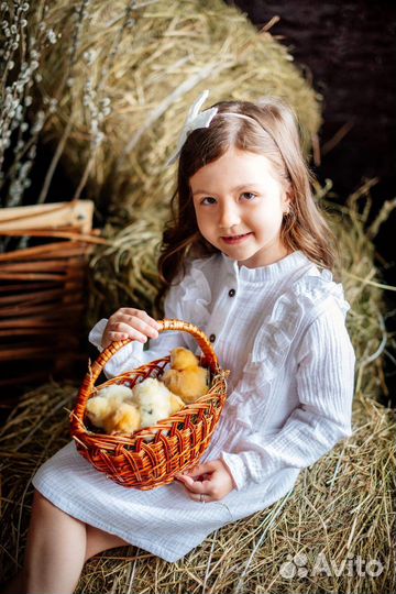 Платье для девочки муслиновое